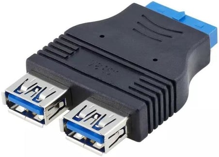 Parcbeny 2449 19 Pin 2xUSB 3.0 To 9 Pin USB 2.0 Çevirici Dönüştürücü Adaptör