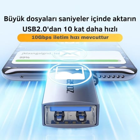 Jasoz Type-C to USB 3.1 Dönüstürücü Adaptör Mini OTG 10Gbps Veri Aktarım Type-c Dönüştürücü