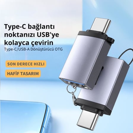 Jasoz Type-C to USB 3.1 Dönüstürücü Adaptör Mini OTG 10Gbps Veri Aktarım Type-c Dönüştürücü