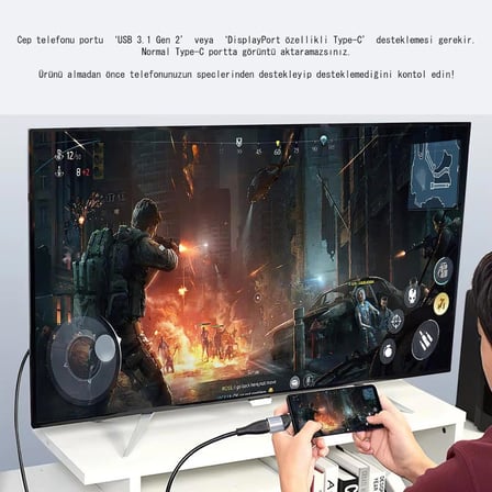 CR25 M-ac-Book Thunderbolt Uyumlu Type-C 3.1'den Mini DisplayPort mDP 1.4 8K 60Hz Çevirici Adaptör