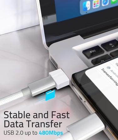 USB - USB C Adaptörü 4 Paket, Tip C Dişi - USB Erkek Dönüştürücü Güç Şarj Kablosu Adaptörü MagSafe Apple Watch Serisi 10/SE/Ultra 2 iPhone 17 E Air Pro Max AirPods Pro ile Uyumlu, Beyaz
