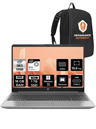 HP 250 G8 i5 1135G7 16GB RAM 1TB SSD 15.6'' FHD W11HOME 853U8ES & PER4 ÇANTA