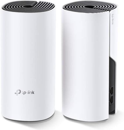 Deco M4 2-pack, AC1200 Mbps, Dual-Band, Gigabit Portları, 100 Cihaza Kadar Bağlanılabilirlik, 260 m²'ye Kadar Kapsama, Mobil Uygulama ile Kolay Kurulum, Wi-Fi 5 Mesh Sistemi