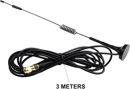 4G/LTE 5dBi Yaylı Modem Router Wifi Adaptör Anteni (3 Metre Kablo - 20 Cm Uzunluk)