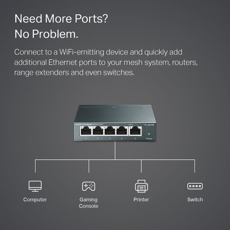 TL-SG105, 5-Port 10/100/1000Mbps Gigabit Siwtch