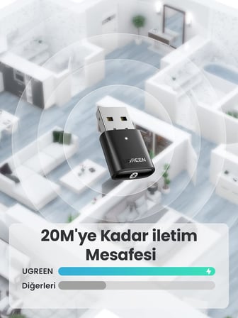 Mini USB Dongle Bluetooth 5.0 Adaptör Siyah