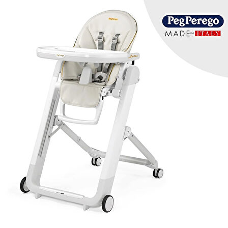 Peg Perego Siesta Follow Me Mama Sandalyesi, Emniyet Kemerli, Yatarlı ve Yükseklik Ayarlı, 0 - 3 Yaş, Lucent