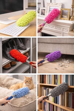 Teleskopik Uzayabilen Mikrofiber Toz Alma Fırçası 25-75 Cm