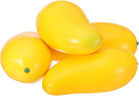 Yapay Meyve 6lı Paket Sarı Mango Fruit Tropik Meyve 12*7cm 1adet