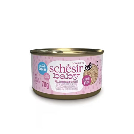 Schesir Tavuklu ve Karaciğerli Yavru Kedi Konservesi 70 gr x 12