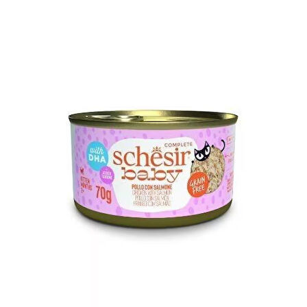 Schesir Tavuklu ve Somonlu Yavru Kedi Konservesi 70 gr x 6