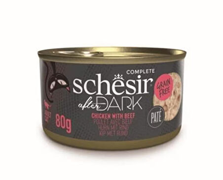 Schesir After Dark Tavuk ve Biftekli Yetişkin Kedi Konservesi 80 Gr 6'lı