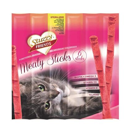 Stuzzy Friends Tavuklu Çubuk Yetişkin Kedi Ödülü 6x5 g 