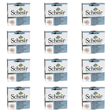 Schesir Ton Balıklı ve Barlam Balıklı Yetişkin Kedi Konservesi 85 Gr (12 Adet)