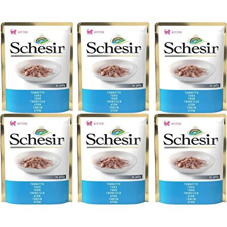 Schesir Jöle İçinde Ton Balıklı Yavru Kedi Konservesi 85gr*6 Adet