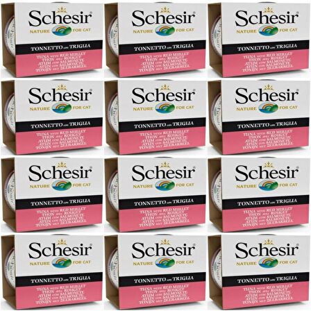 Schesir Ton Balığı Ve Barbunya Balıklı Jöleli Kedi Konservesi 85 Gr *12 Adet