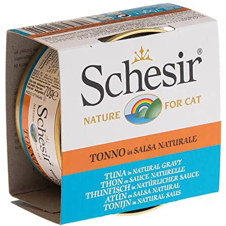 Schesir Ton Balıklı Soslu Konserve Yetişkin Kedi Konservesi 70 Gr x 12 Adet