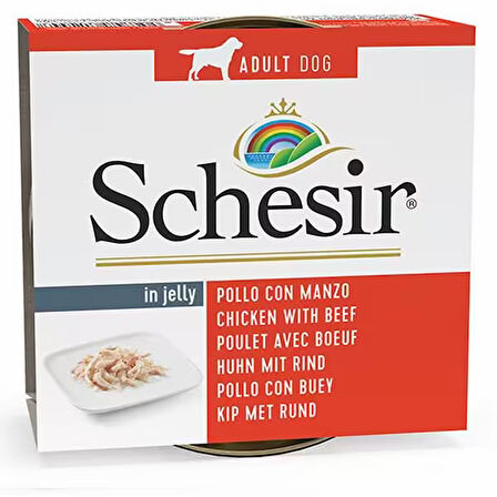 Schesir Biftekli-Tavuklu Büyük Irk Yetişkin Yaş Köpek Maması 150 gr 6'lı