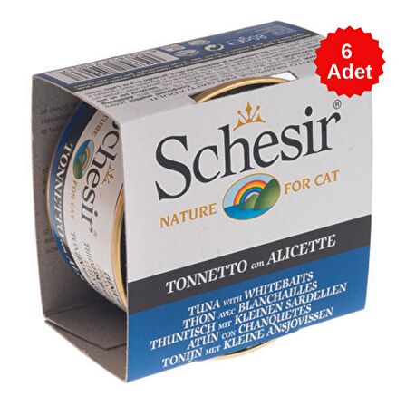 Schesir Cat Jelly Ton Ve Ringa Balıklı Jöleli Kedi Konservesi 85 Gr 6 Adet