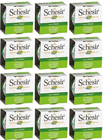 Schesir Pollo Jelly Tavuk Fileto Kedi Konservesi 85gr * 12 Adet