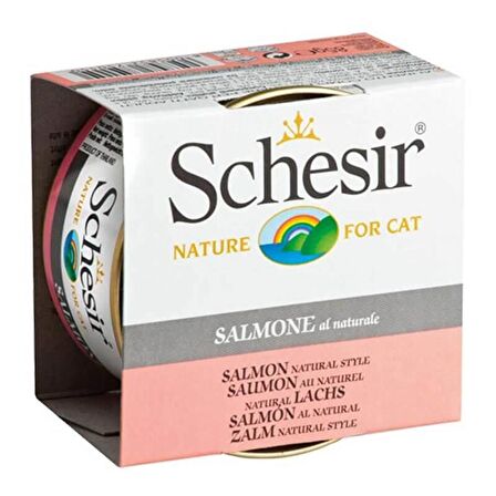 Schesir Naturel Brine Doğal Somonlu Kedi Konservesi 85 Gr X 6 Adet