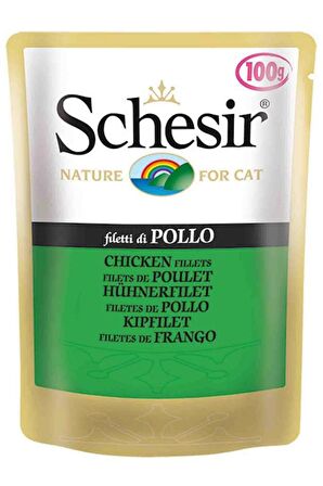 Schesir Tavuk Filetto Pouch Kedi Konservesi 100 Gr Skt: 11/2024