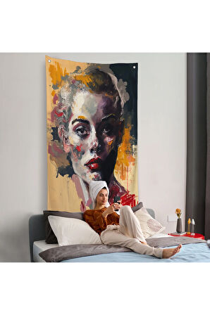 Soyut Kadın Duvar Örtüsü-8005