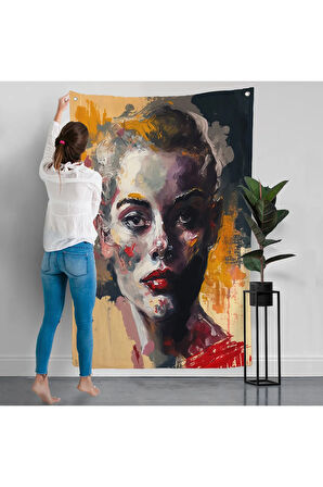 Soyut Kadın Duvar Örtüsü-8005