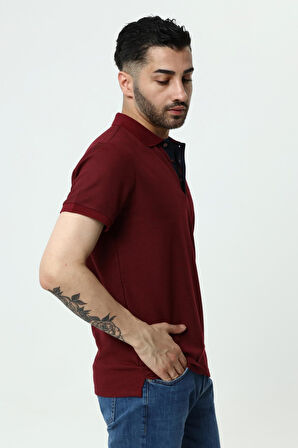 Guild 8005 Regular Fit Bordo T-Shirt