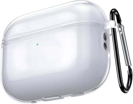 Airpods Pro 3 ile Uyumlu (2025) Şeffaf Cyrstal Clear Ultra Berrak Silikon Kılıf - Alt Üst Ayrı (Airpods Pro 3 2025)