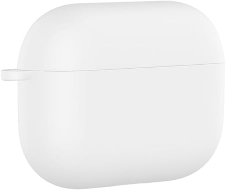 AirPods Pro 3 Uyumlu Silikon Kılıf – Darbe ve Çizilme Koruyucu, Soft Touch Silikon, Kablosuz Şarj Destekli, Taşıma İpi Slotlu (Beyaz)