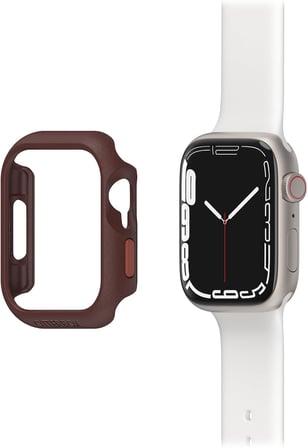 Apple Watch Serisi 9/8/7-45mm için Saat Tamponu, Darbeye ve Düşmeye Karşı Koruyucu, Apple Watch Uyumlu Koruyucu Kılıf, Ekran ve Kenar Koruma, Kahverengi