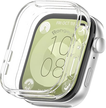 [Soft-Case] Huawei Watch Fit 3 için 360° Kasa Koruyucu Yumuşak TPU Kılıf Dokunma ve Netliği Etkilemeyen Fit 3 Koruyucu Darbelere Karşı Huawei Watch Fit 3 Ekran Koruyuculu Kılıf (Şeffaf)