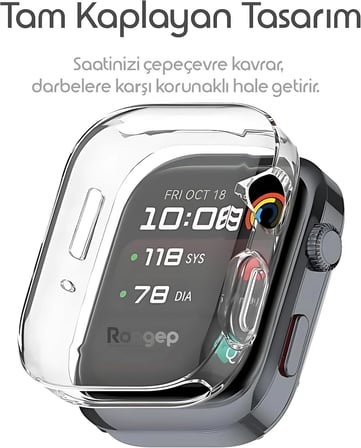 [Soft-Case] Huawei Watch D2 için 360° Kasa Koruyucu Yumuşak TPU Kılıf Dokunma ve Netliği Etkilemeyen Huawei D 2 Koruyucu Darbelere Karşı Huawei Watch D2 Ekran Koruyuculu Kılıf (Şeffaf)
