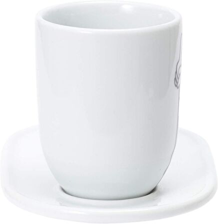 BIALETTI Y0TZ101-MUG OMİNO CON PİATTİNO, 340 ML, PORCELLANA