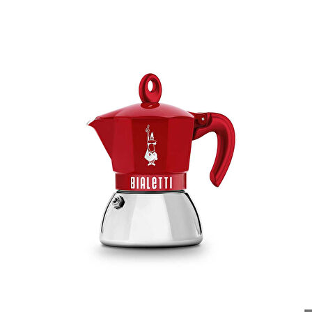 Bialetti Induction Kırmızı Moka Pot 4 Cups