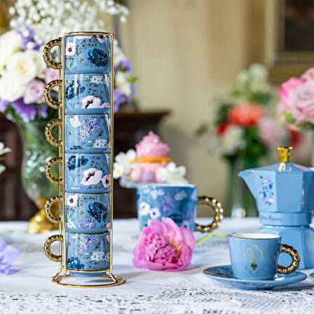 Bialetti Bridgerton Set 6'lı Stackable Espresso Fincan Seti