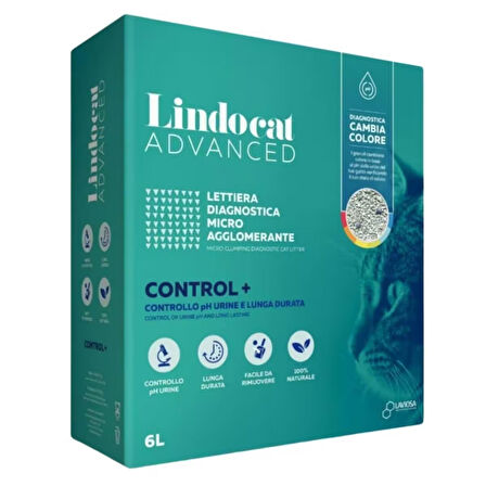 LindoCat Advanced +PH Kontrol Hastalık Teşhis Eden Topaklanan Kedi Kumu 6 lt 2'li
