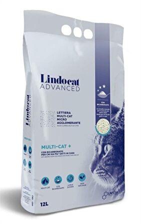 Lindo Cat Advanced Multicat Kokusuz İnce Taneli Kedi Kumu 12 Lt