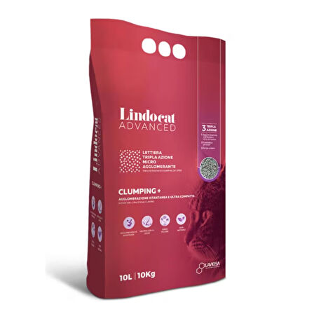 LindoCat Advanced Aktif Karbonlu Ekstra Topaklanan Kokusuz Kedi Kumu 10 kg 4'lü