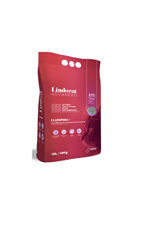LindoCat Advanced Bebek Pudralı Ekstra Güçlü Topaklanan Gri Kedi Kumu 10 kg 4'lü