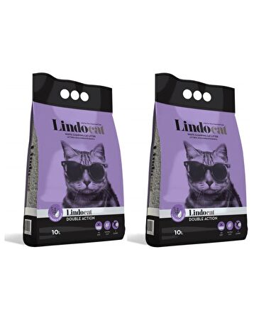 Lindocat Lavanta + Argan İnce Taneli Kokulu Kedi Kumu 10 Lt 2 adet