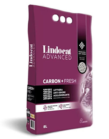 LindoCat Advanced Aktif Karbonlu Ekstra Koku Önleyici Kedi Kumu 8 lt 4'lü