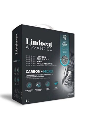 Lindocat Advanced Aktif Karbonlu Ekstra Topaklanan Kedi Kumu 6 lt
