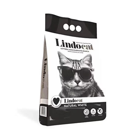LindoCat Natural Kalın Taneli Kokusuz Topaklanan Kedi Kumu 10 lt 2'li
