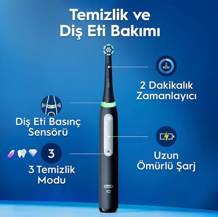 Oral-B iO3 Şarjlı Diş Fırçası ve 3’lü Yedek Başlık Holiday Edition