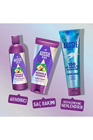 SOS Blonde & Hydrate Açık Renk Boyalı, Röfleli ve Gri Saçlar İçin Saç Kremi 350ml