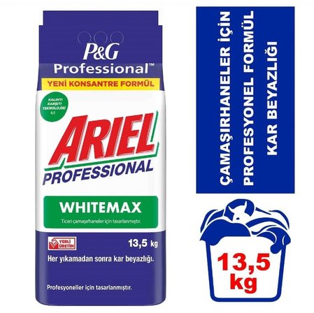 Ariel Whitemax 13,5 kg Professional Toz Çamaşır Deterjanı Beyaz Renkler