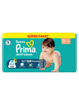 Prıma Bebek Bezi Ab 3 Beden Super Paket 58 Adet - Standart
