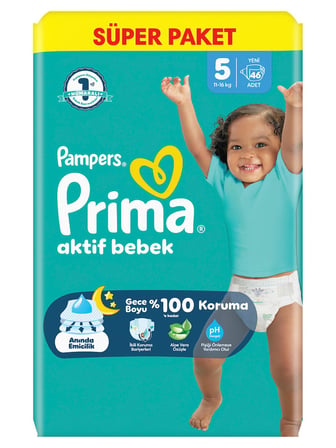 Prıma Bebek Bezi Ab 5 Beden Super Paket 46 Adet - Standart